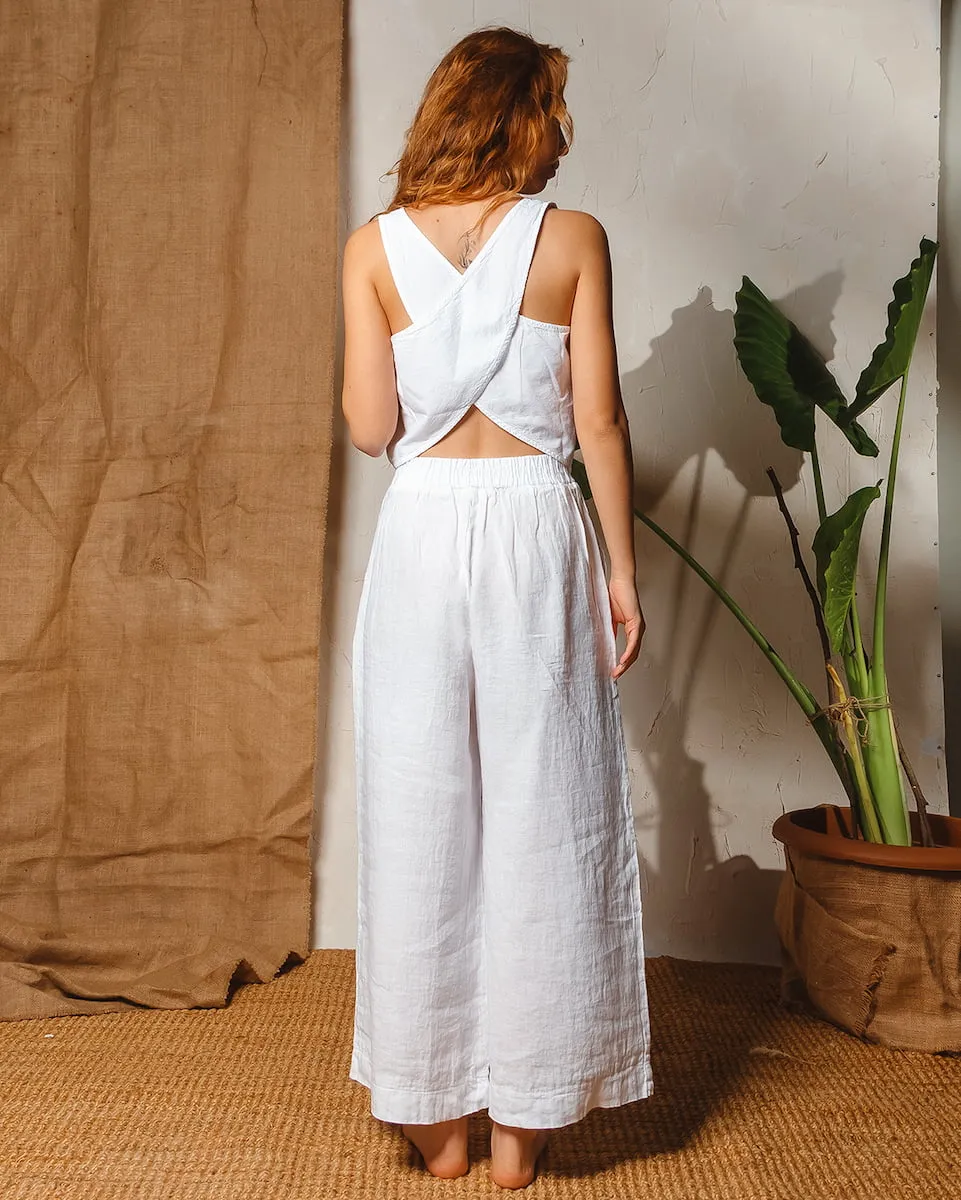 Brown Linen Pants