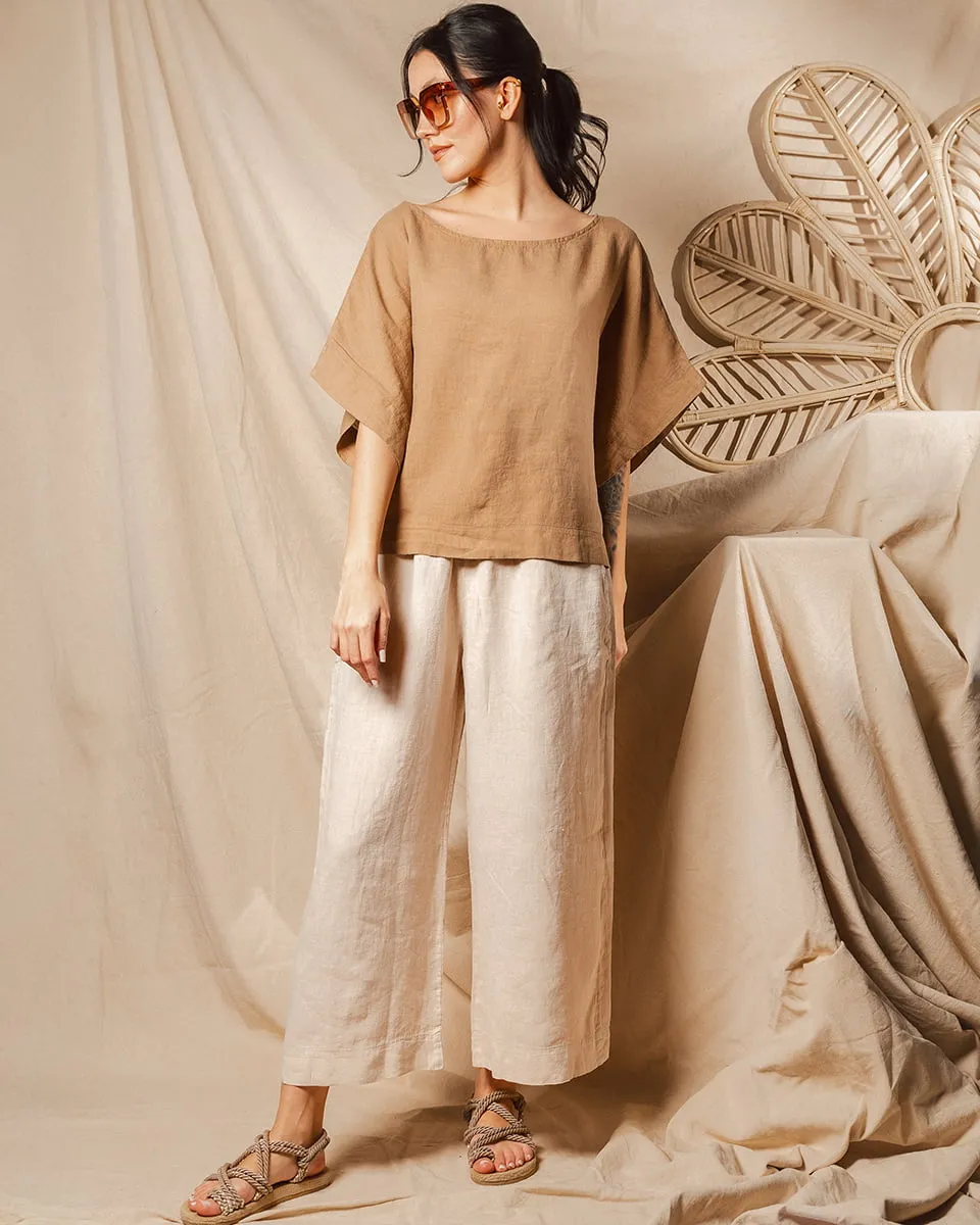 Brown Linen Pants