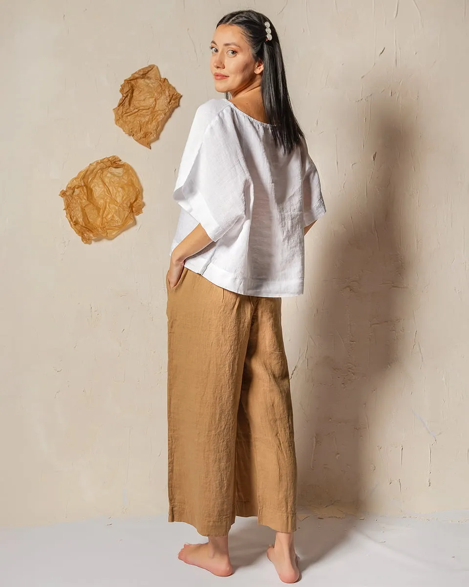 Brown Linen Pants