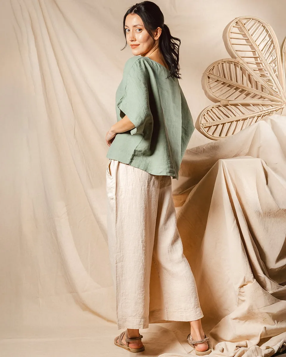 Brown Linen Pants