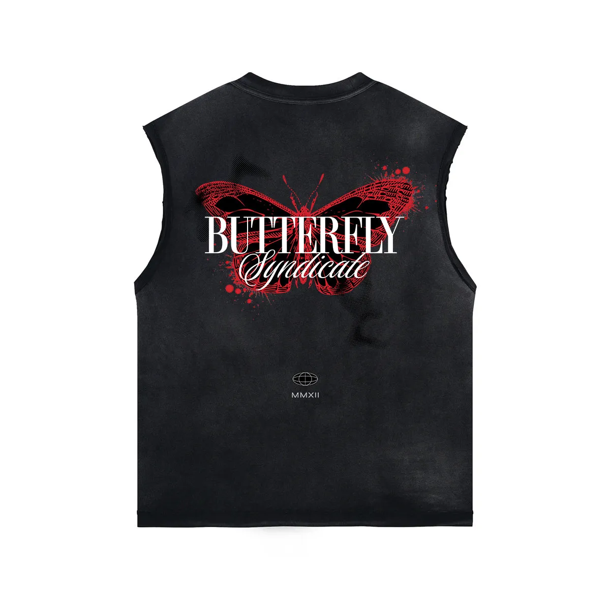 Butterfly Graphic Stone Wash Tank Top
