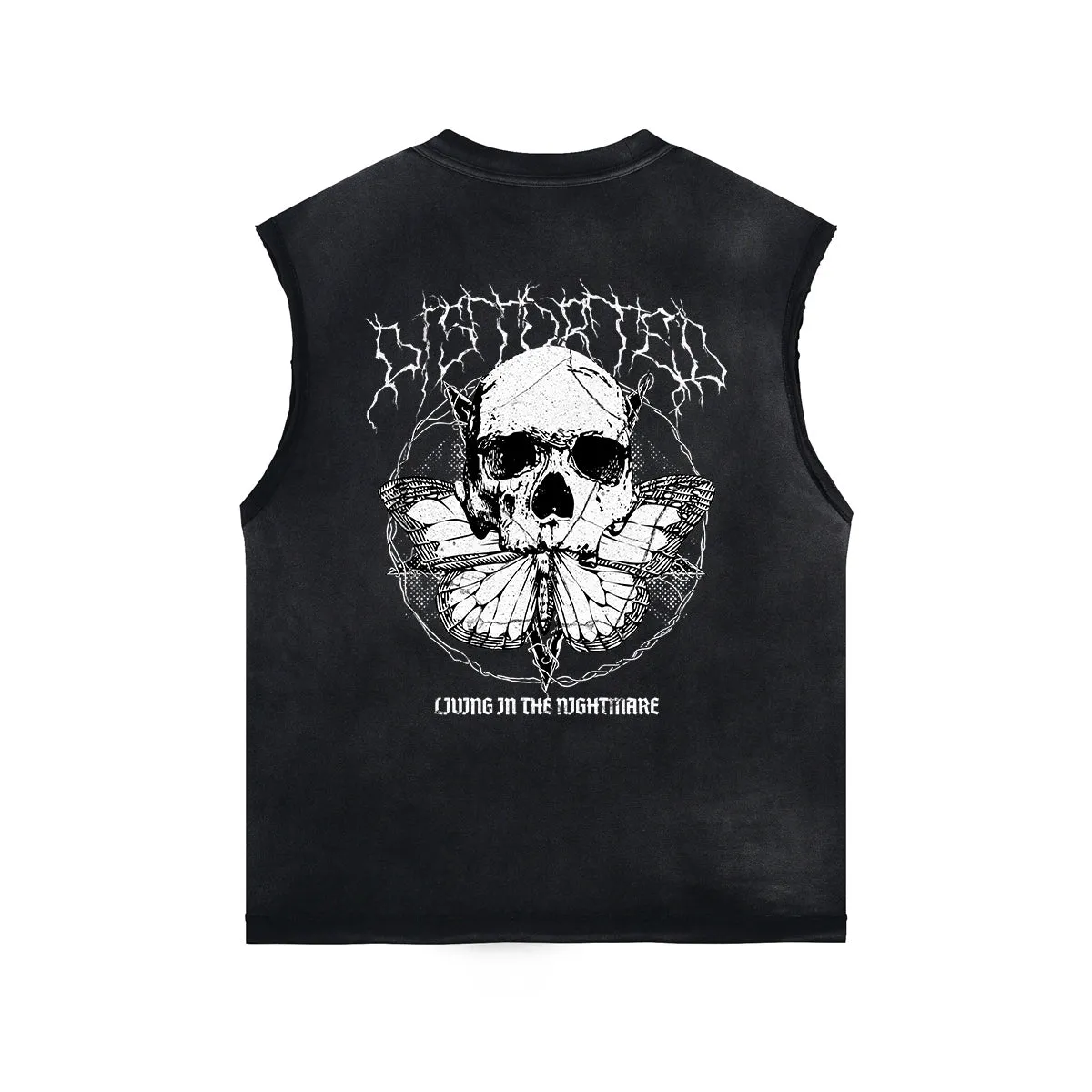 Butterfly Graphic Stone Wash Tank Top