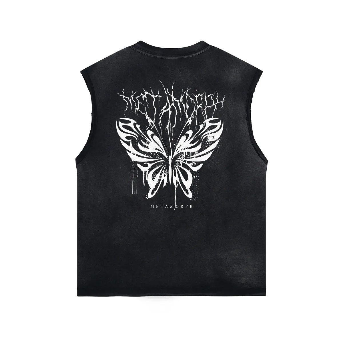 Butterfly Graphic Stone Wash Tank Top