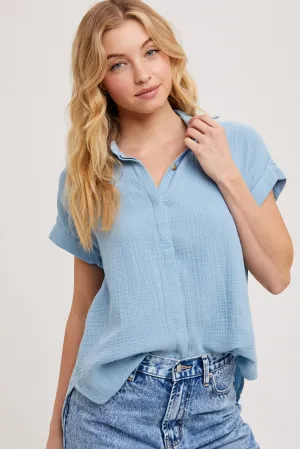 Button Up Gauze Shirt