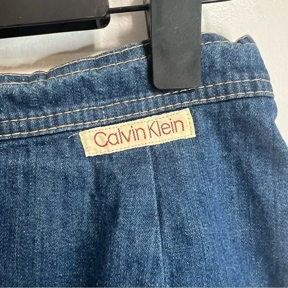 Calvin Klein vintage wrap denim skirt