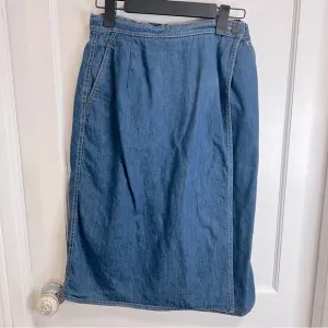 Calvin Klein vintage wrap denim skirt