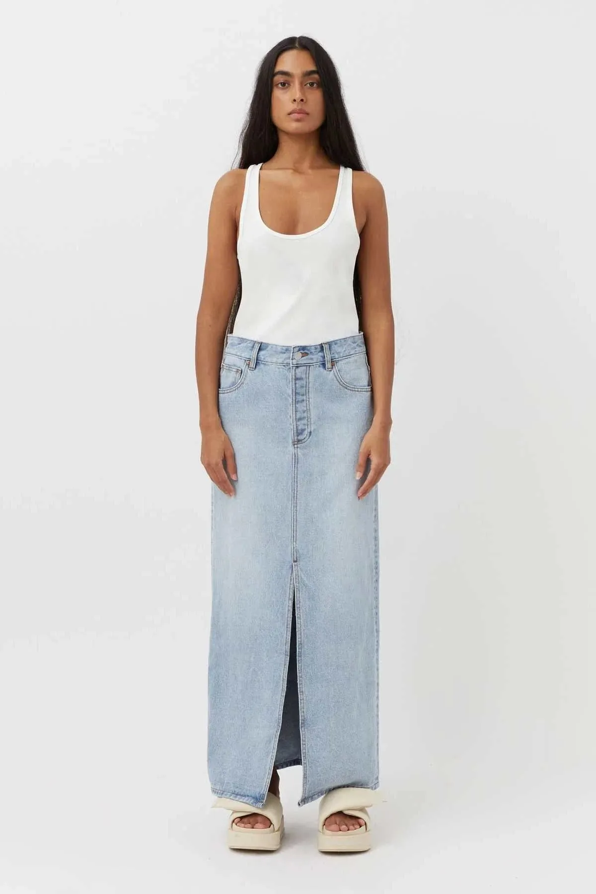 Camilla and Marc Phoebe Maxi Skirt Washed Blue