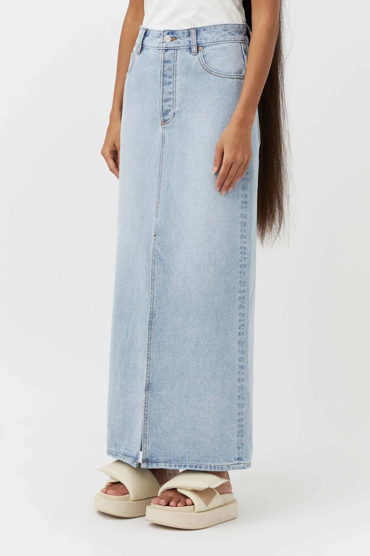 Camilla and Marc Phoebe Maxi Skirt Washed Blue