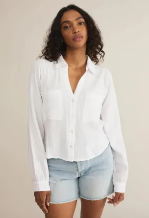 Campo Button Up Gauze Top