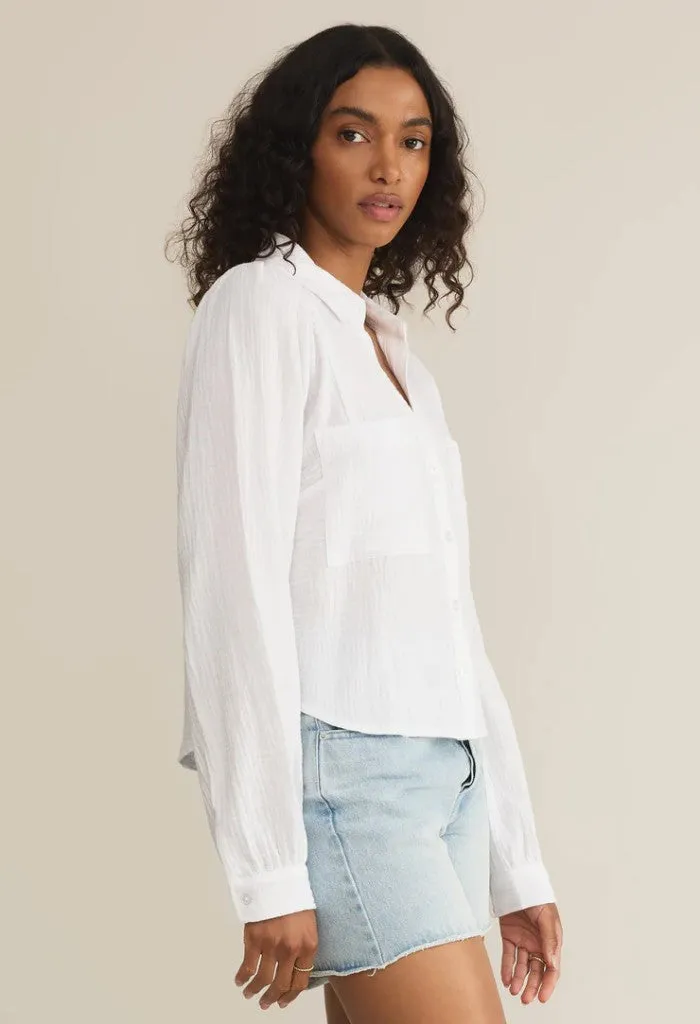 Campo Button Up Gauze Top