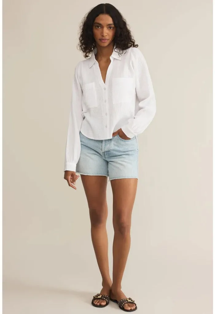 Campo Button Up Gauze Top