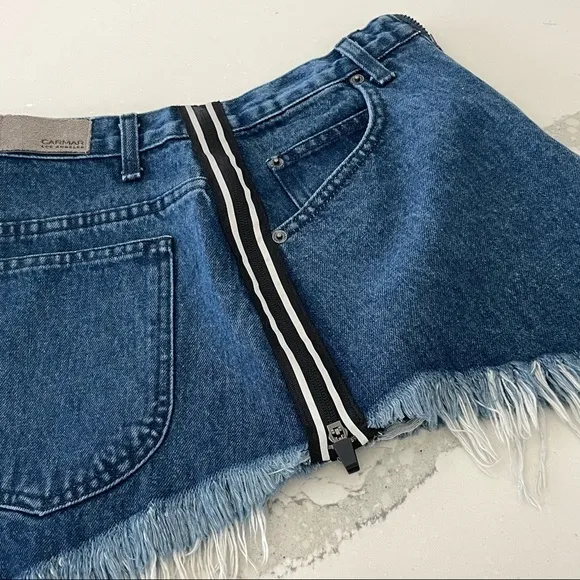 Carmar Los Angeles Beatrice Zip Front Denim Skirt
