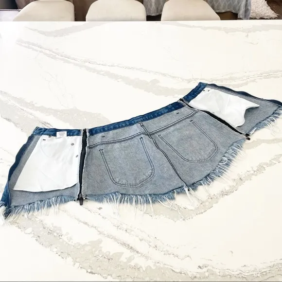 Carmar Los Angeles Beatrice Zip Front Denim Skirt