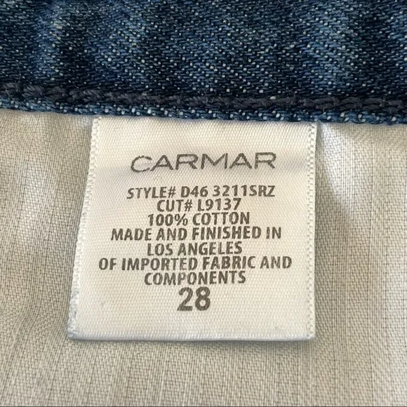 Carmar Los Angeles Beatrice Zip Front Denim Skirt