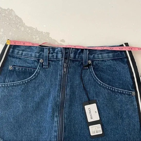 Carmar Los Angeles Beatrice Zip Front Denim Skirt
