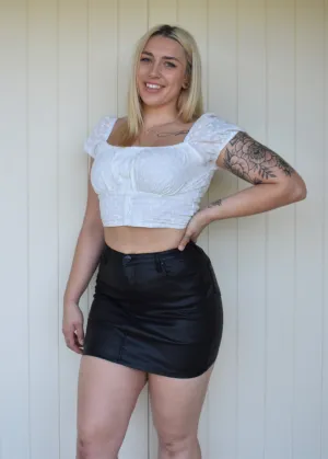 Cece Wet Look Skirt