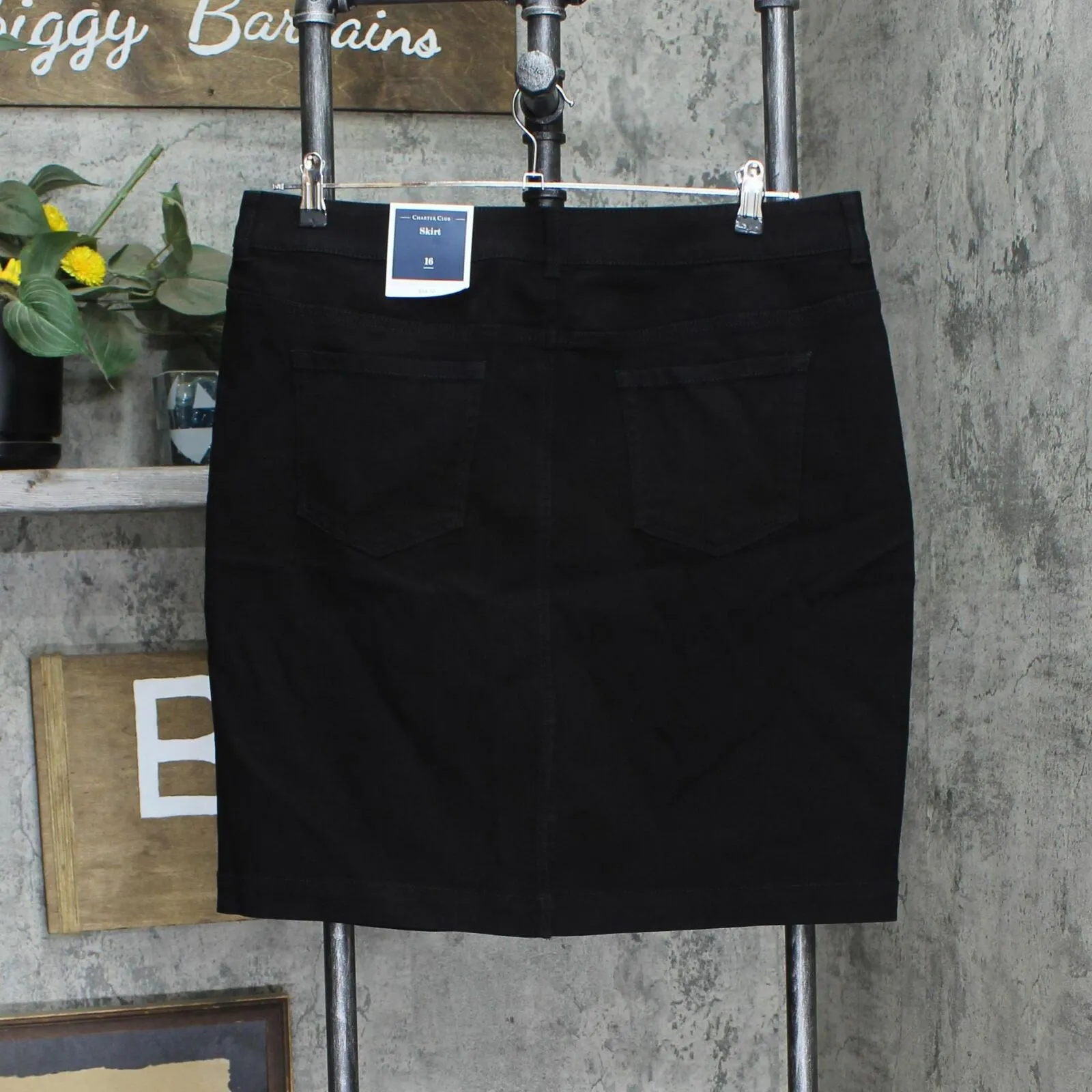 Charter Club Women's Denim Tummy Control Skirt 100075415MS