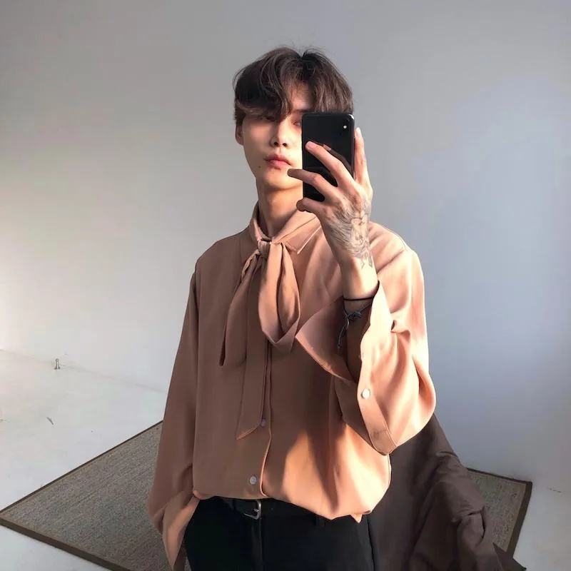 Chiffon Bow Tie Style Shirt