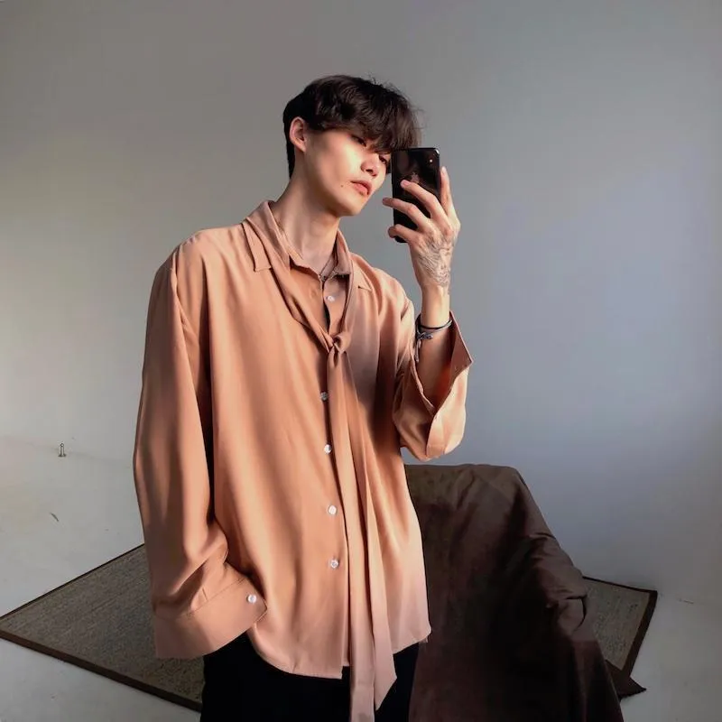 Chiffon Bow Tie Style Shirt