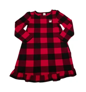 Children’s Place buffalo plaid Fleece Nightgown - M/7-8