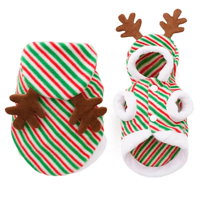Christmas Hooded Sweater for Sphynx Cats Winter Costume