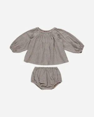 Cici Set || Indigo Gingham