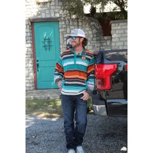 Cinch Men's Teal Polar Fleece Pullover