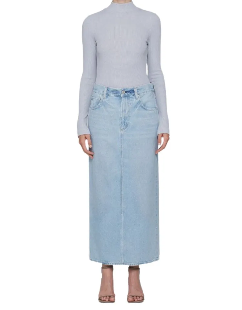 Citizens of Humanity Verona Denim Column Skirt in Frequency