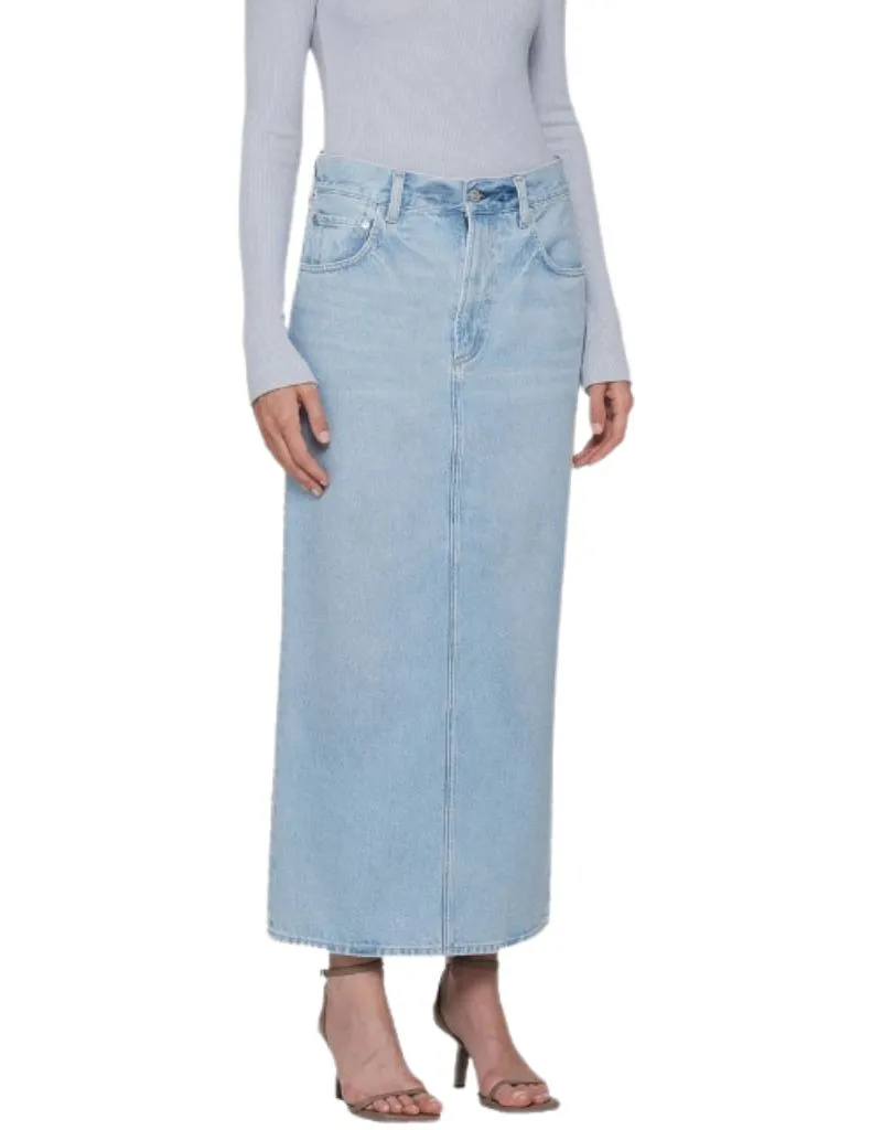 Citizens of Humanity Verona Denim Column Skirt in Frequency