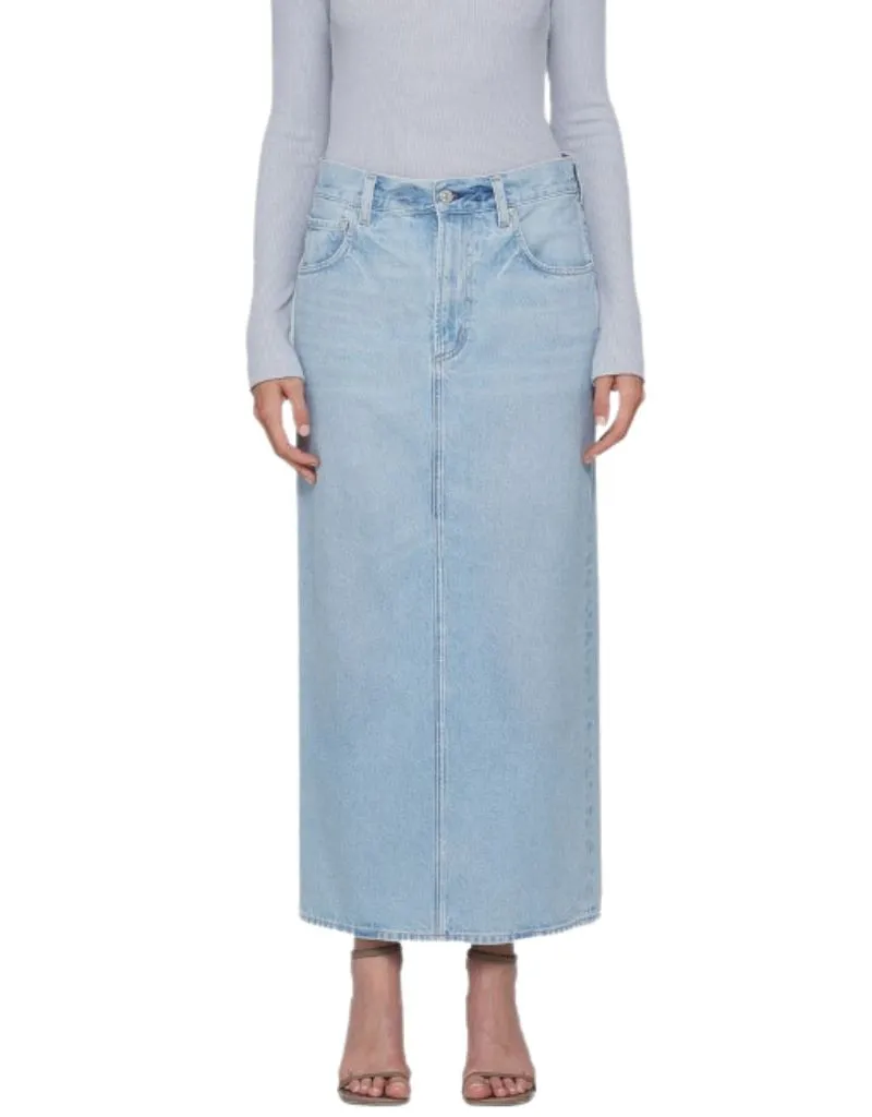 Citizens of Humanity Verona Denim Column Skirt in Frequency