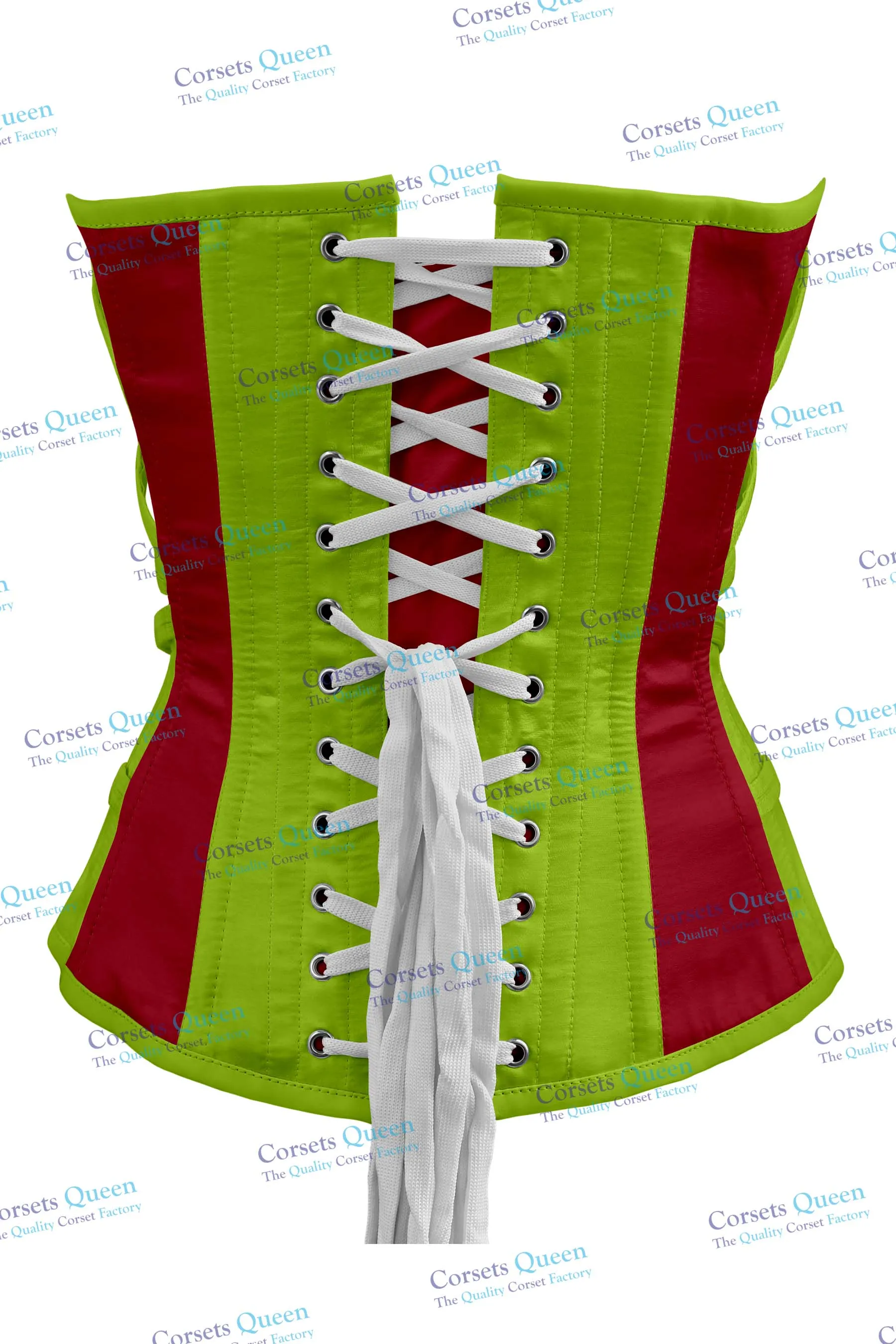 Clementine Satin Overbust Corset With Buckles