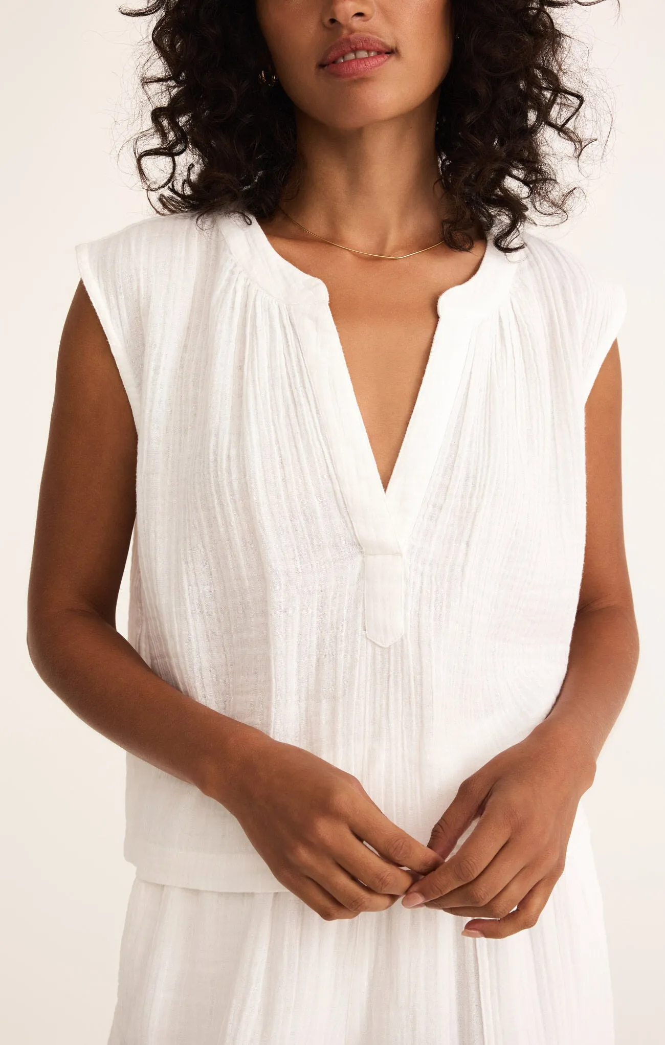 Cliffside V-Neck Airy Top