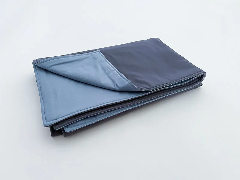 Coal Gray and Denim Blue Baby Crib Bedding Set All in One