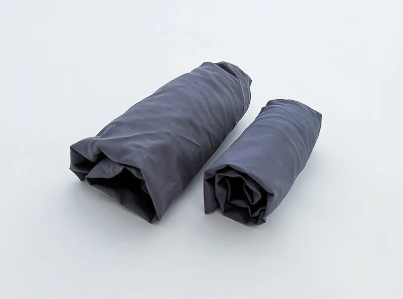 Coal Gray and Denim Blue Baby Crib Bedding Set All in One