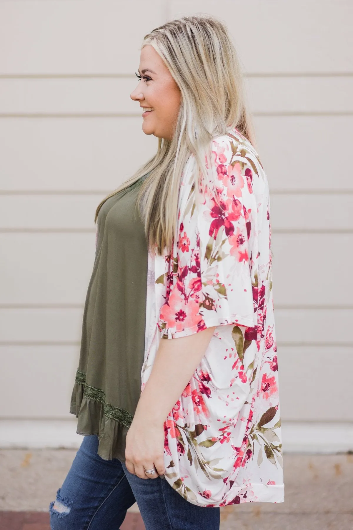 Coming Home Lace Tank- Olive