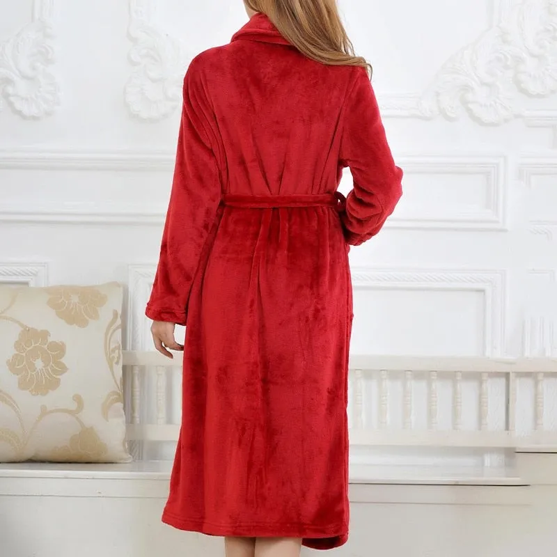 Coral Fleece Kimono Robe