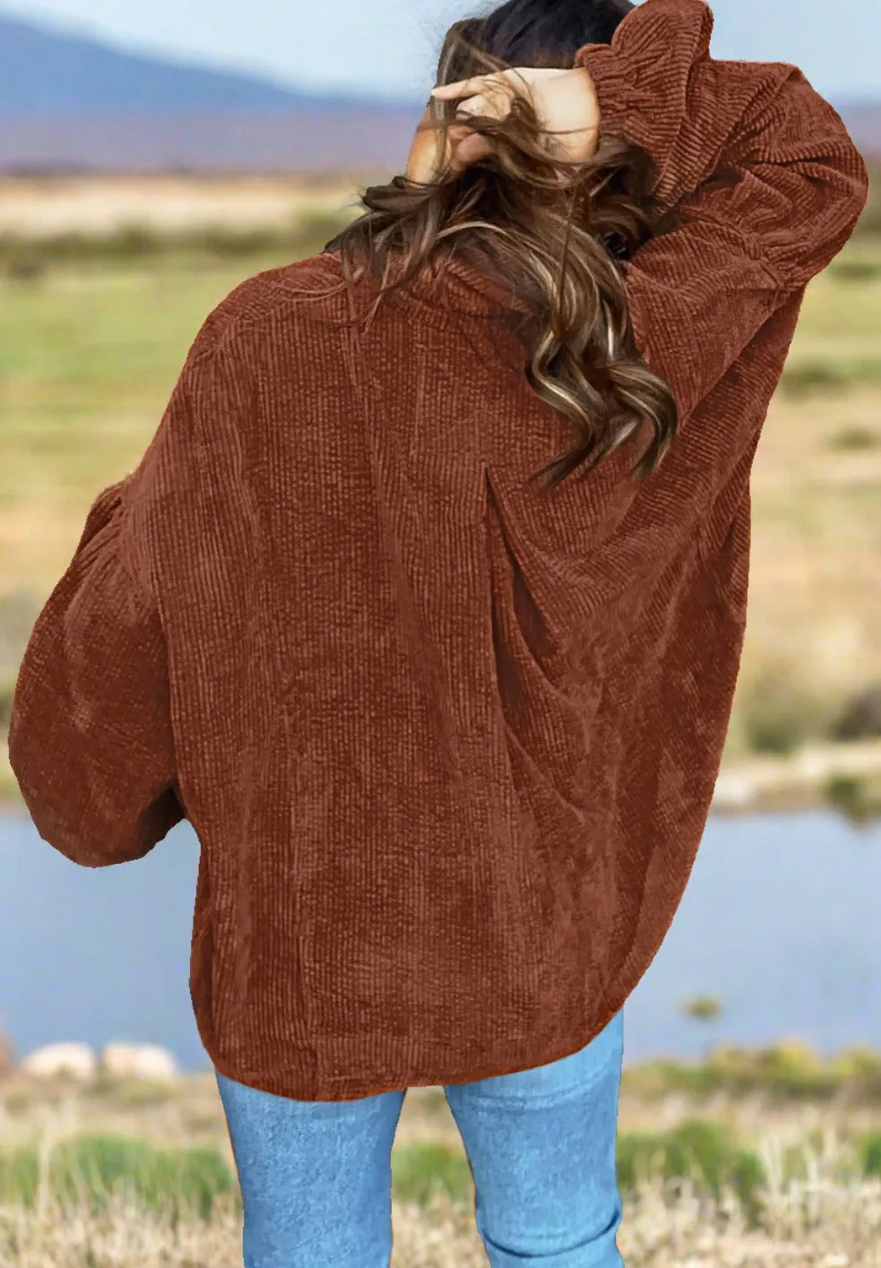 Corduroy Button Up Jacket