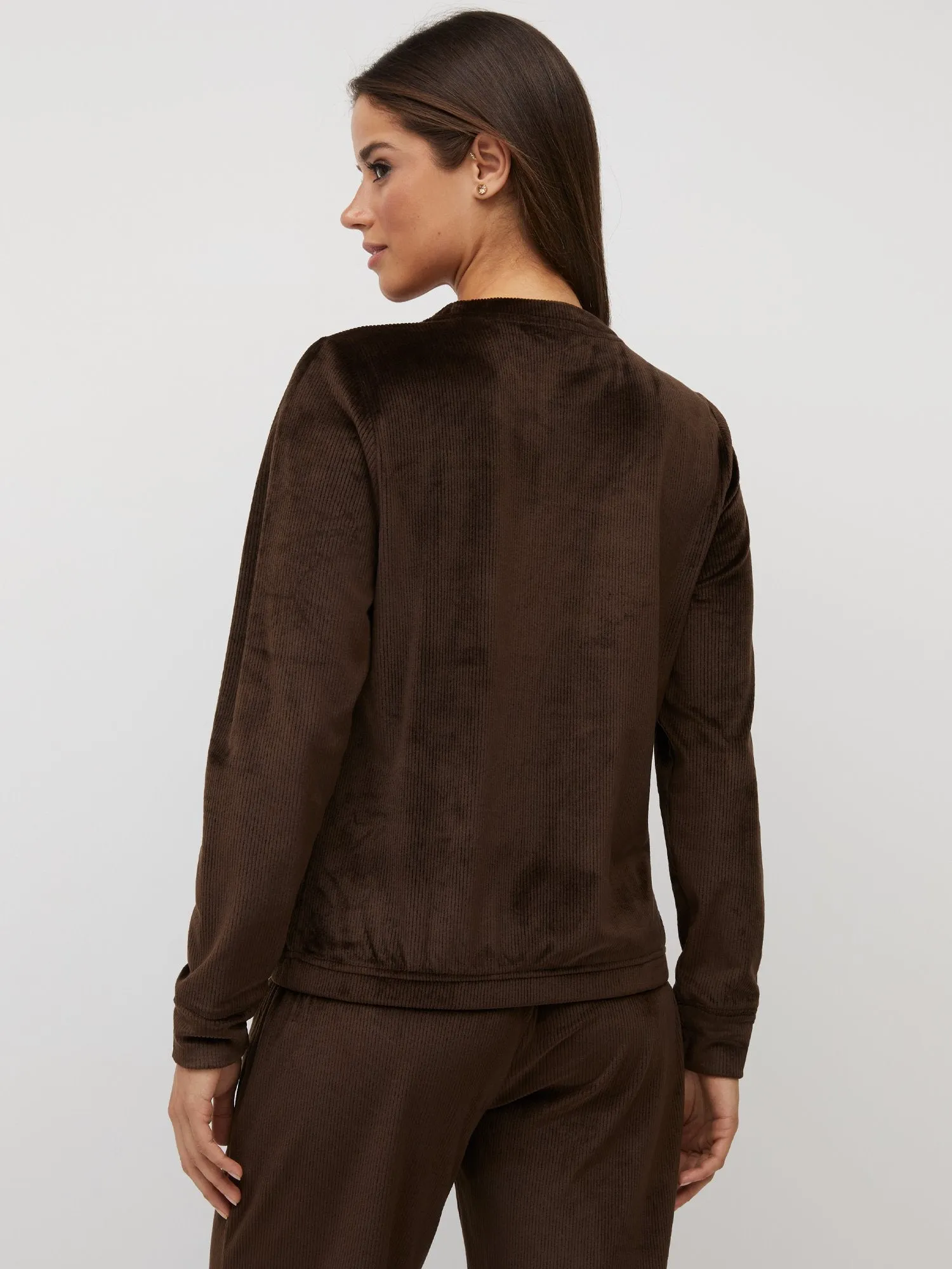 Corduroy Crewneck Pullover Sweater