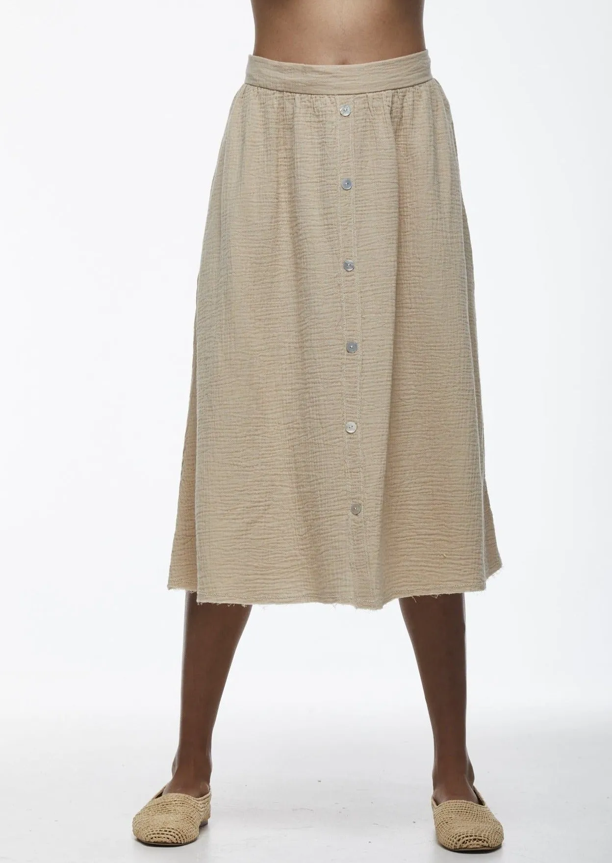 Cotton Crinkle Skirt