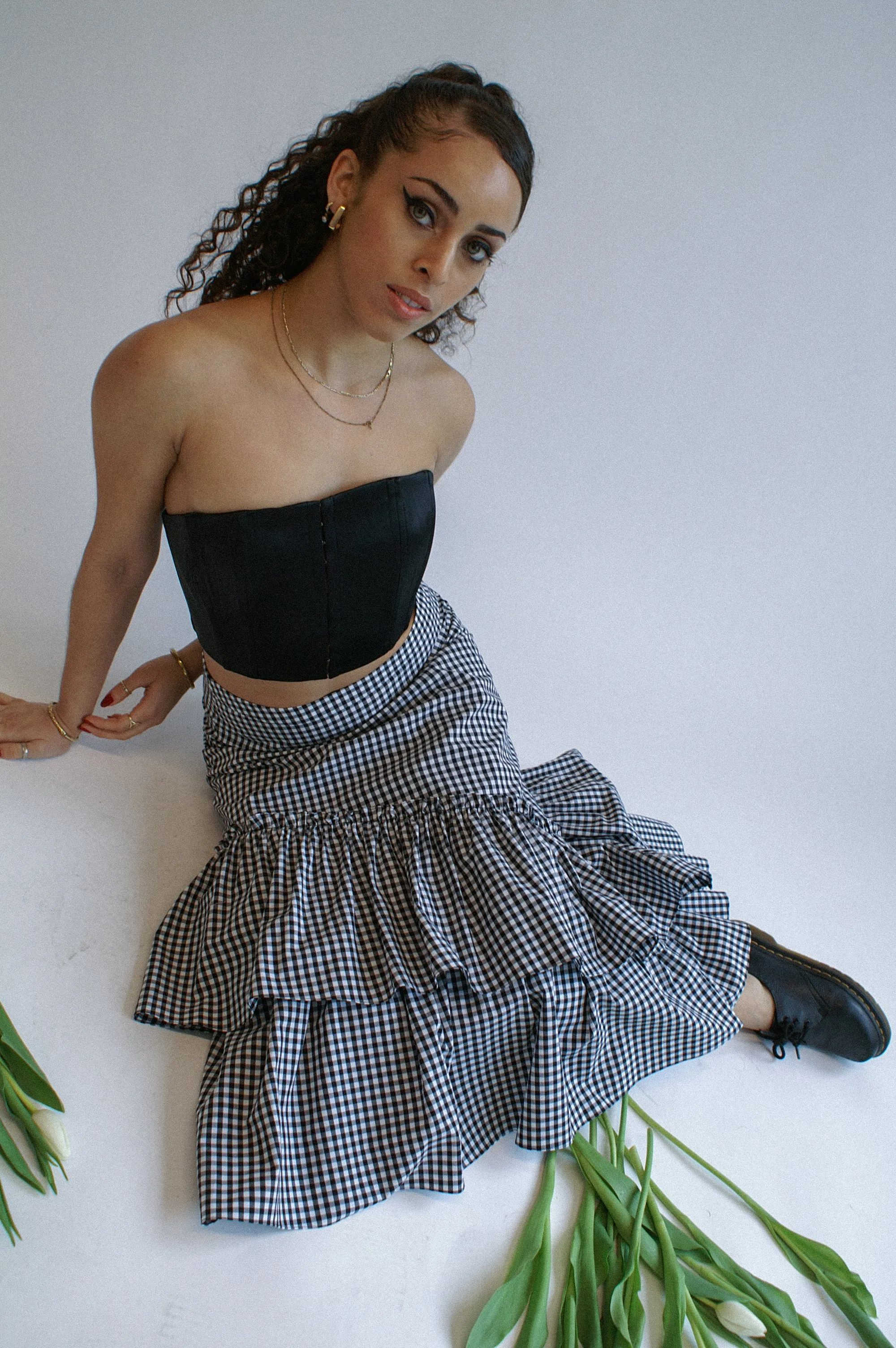 Cotton Gingham Skirt