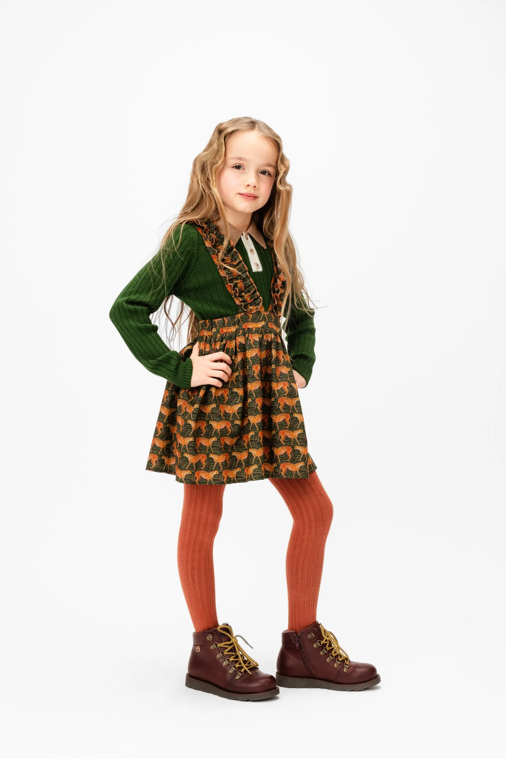 Cotton Skirt With Ties Meet The Cheetahs Multicolor