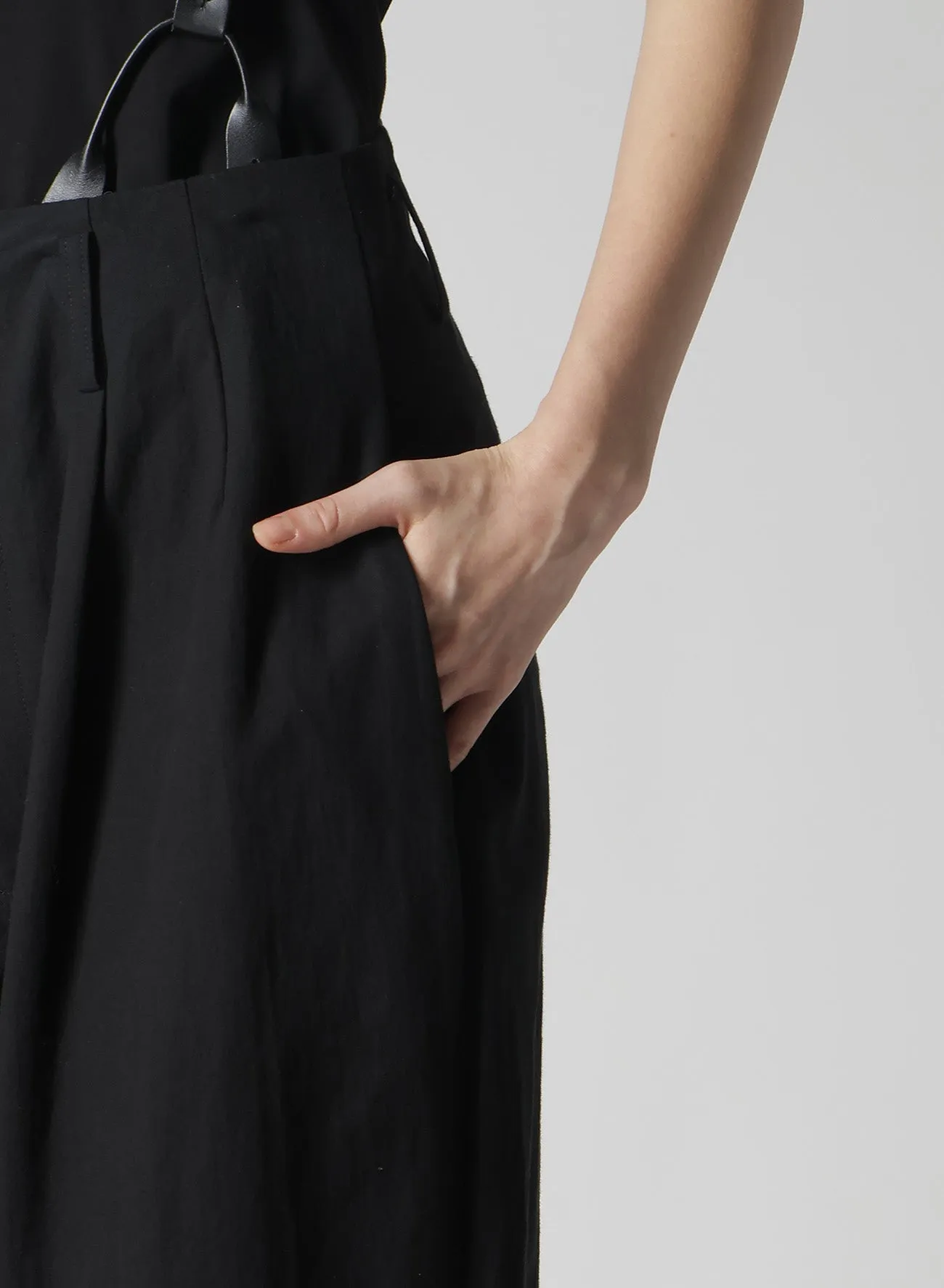 COTTON TWILL SUSPENDER PANTS