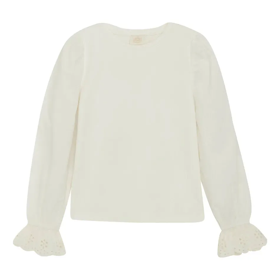 Creamie Brand Long Sleeved Shirt with Bell Sleeves: Size 2 to 10 Years