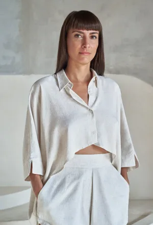 Crop Chemisette Eco-Linen