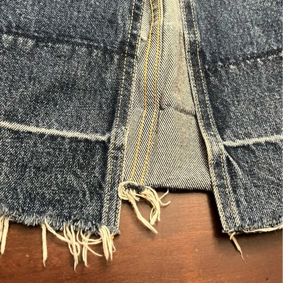 Current/Elliott The Slit Midi Denim Skirt 28 EUC