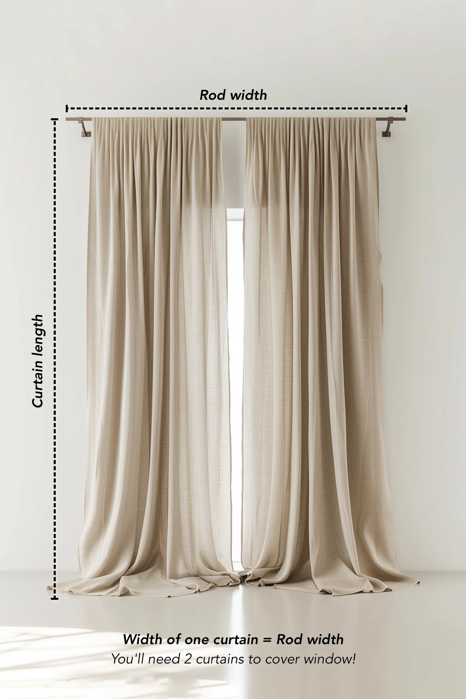Curtain Set of 2 - White