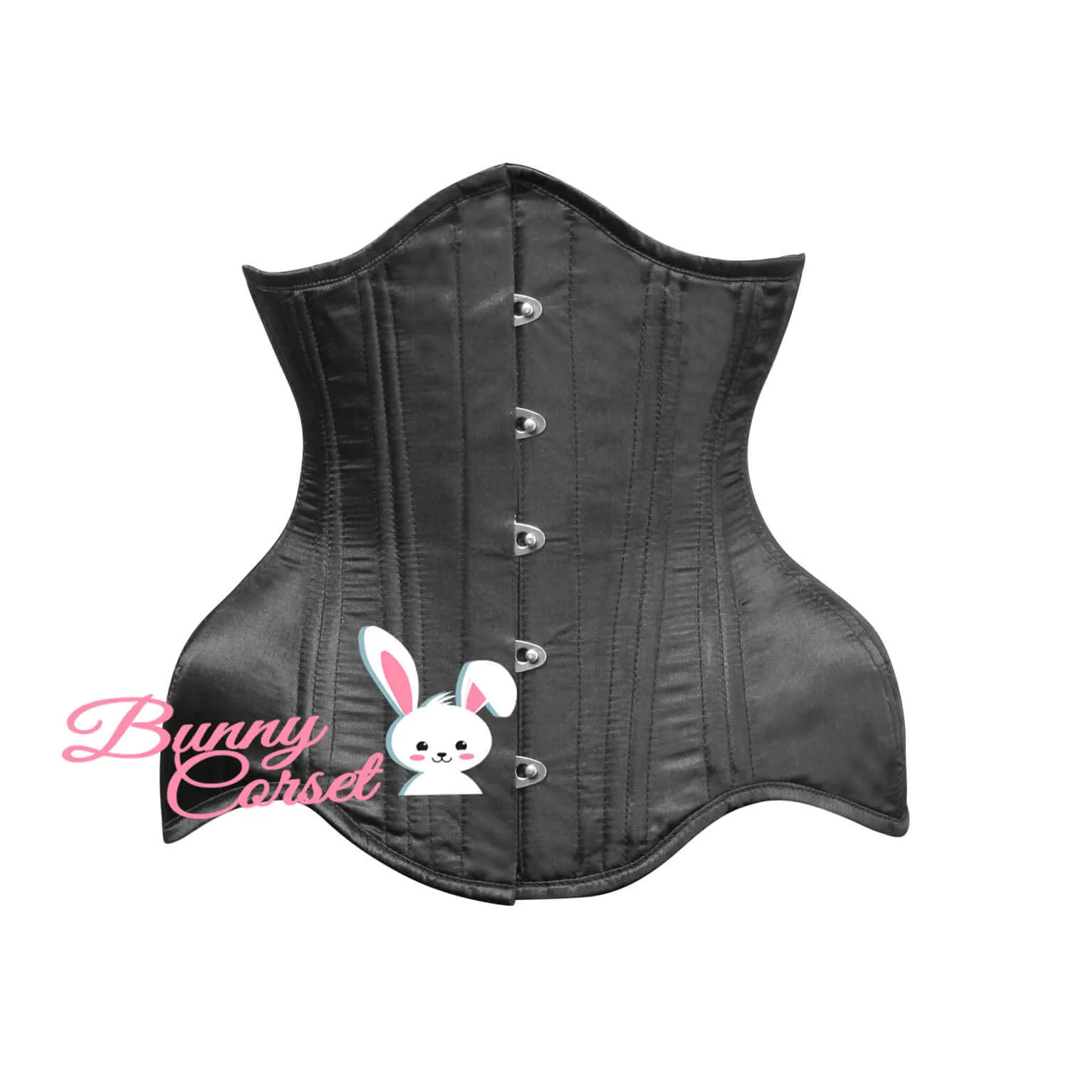 Curvy Black Satin Waist Trainer Corset