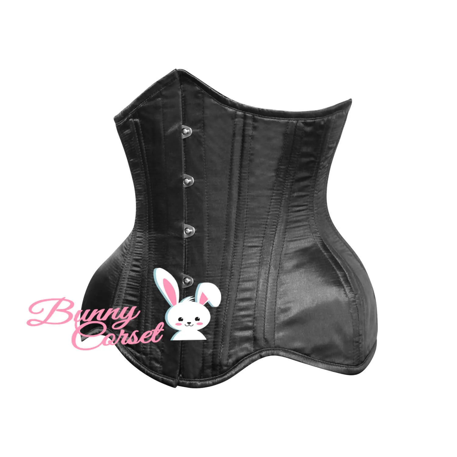 Curvy Black Satin Waist Trainer Corset