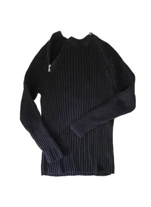 Cybergrunge black ribbed sweater