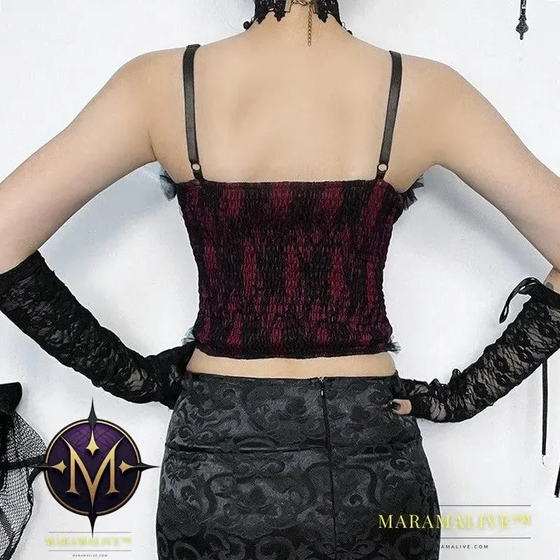 Dark gothic lace camisole | Dark romantic lace top